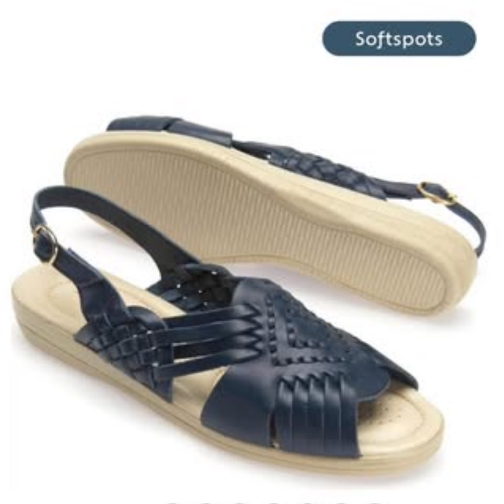 Softspots Tela Blue Slingback Sandals-Size 9 SS Like New condition!!